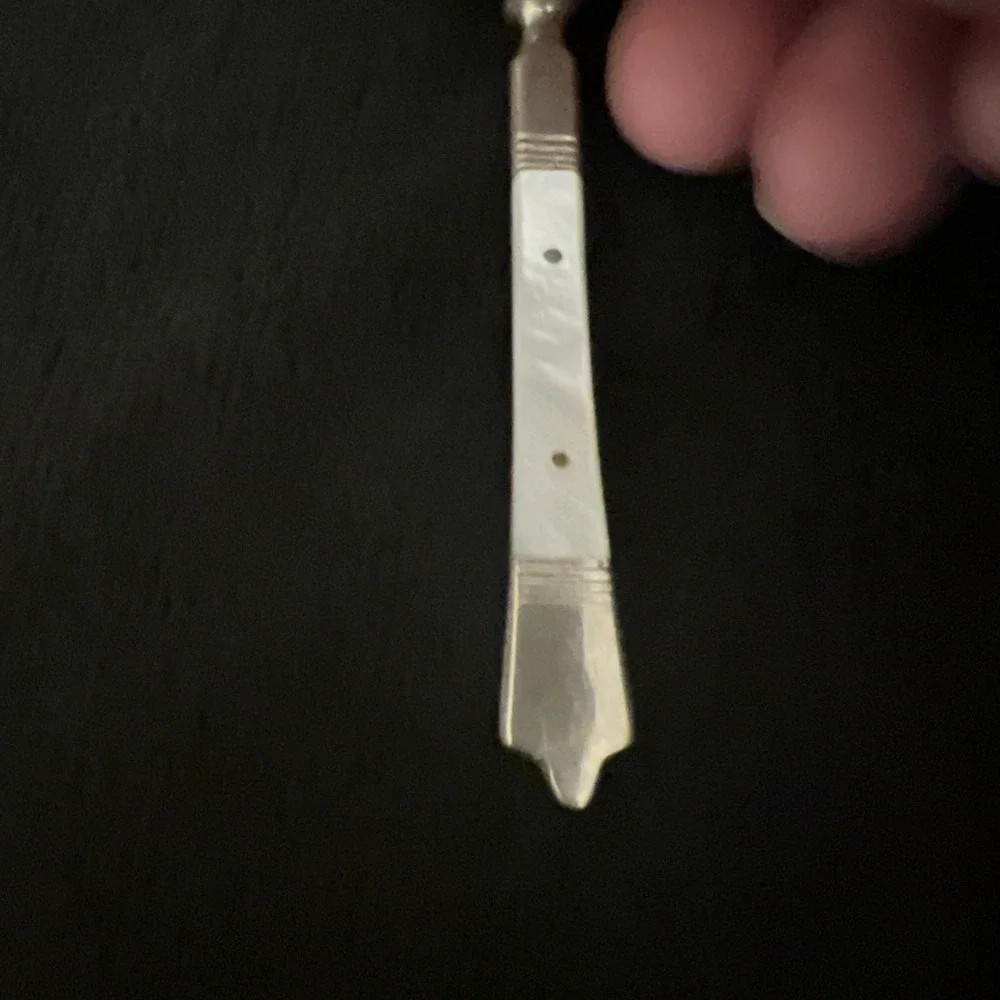 Vintage Mother Of Pearl Handled Specialty Serving Utensil 6